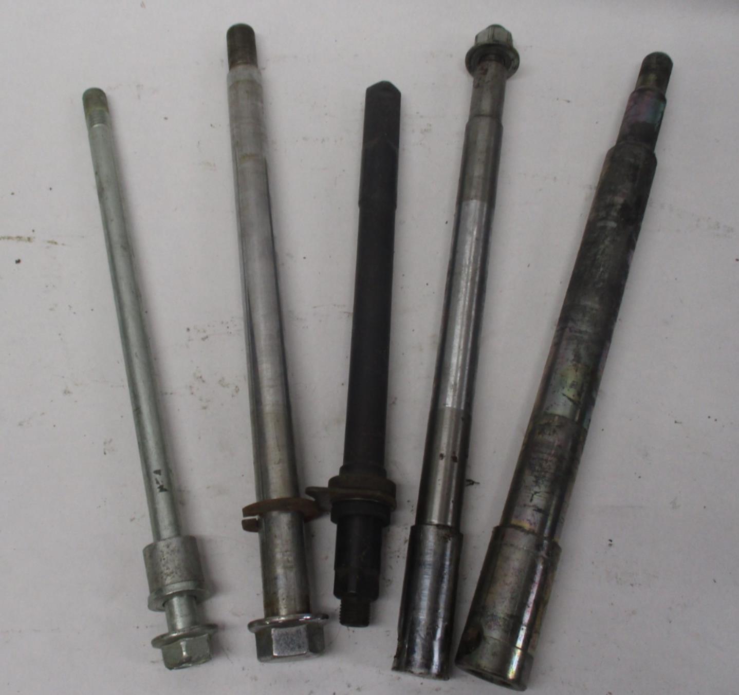 Mixed Lot of (5) Harley Front Rear Wheel Axles Softail Dyna sportster #4