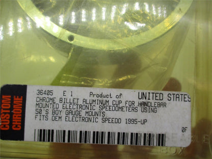 Custom Chrome Speedometer Handlebar Aluminum Billet Cup Mount 36405