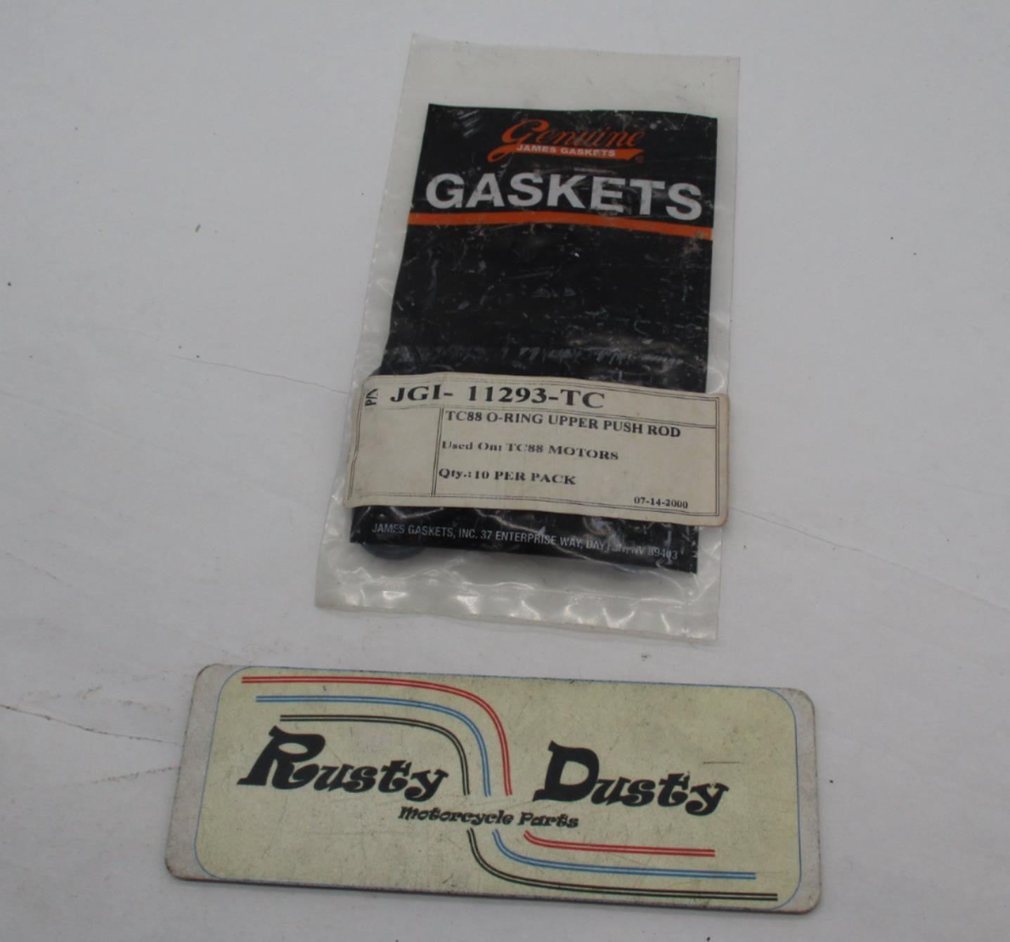 Pack of 10 Harley James Gaskets Push Rod Cover O-Rings TC88 JGI-11293-TC
