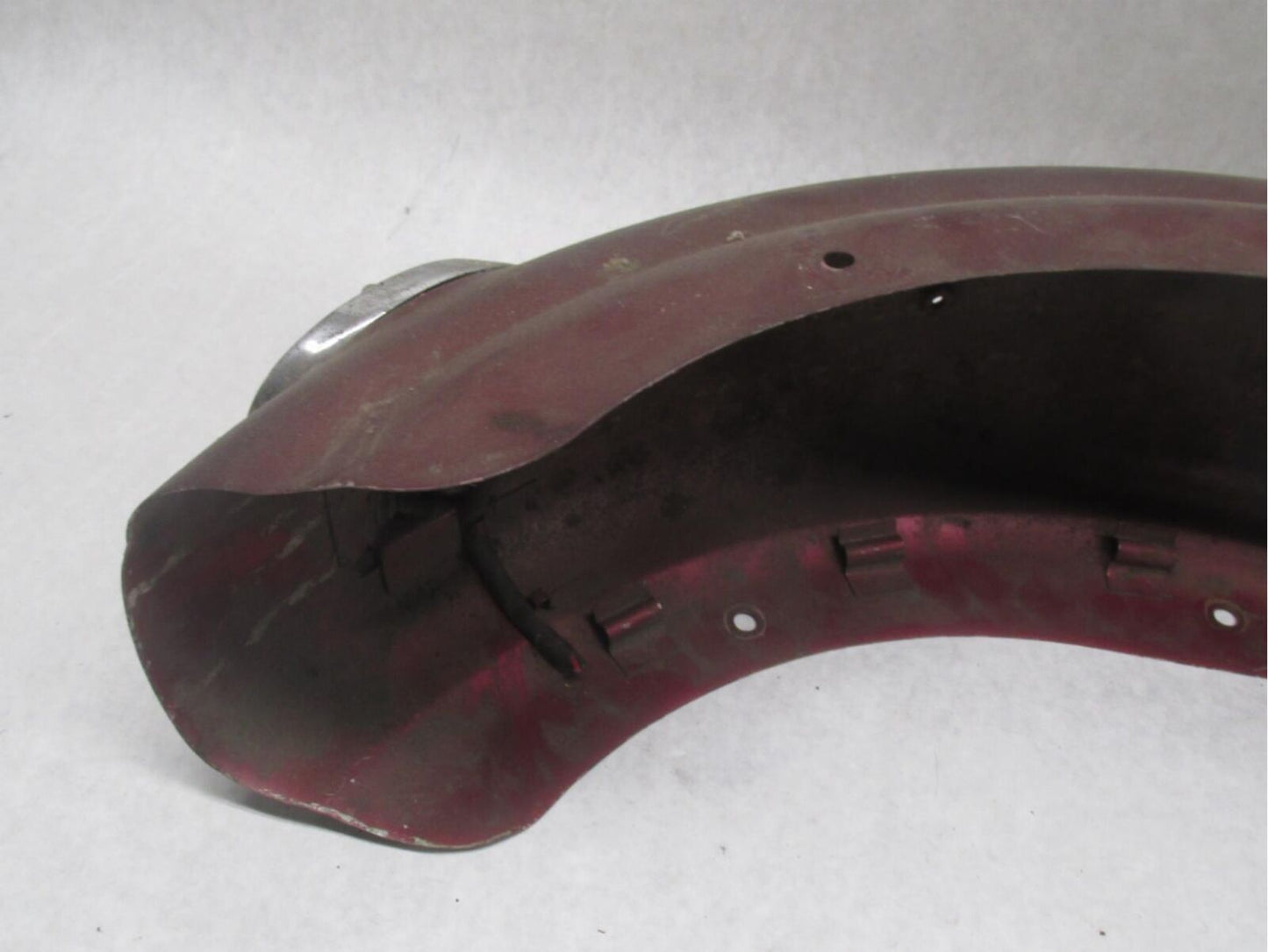 Harley Davidson Genuine Shovelhead Maroon 7" Rear Fender w/ Guide 97 Light