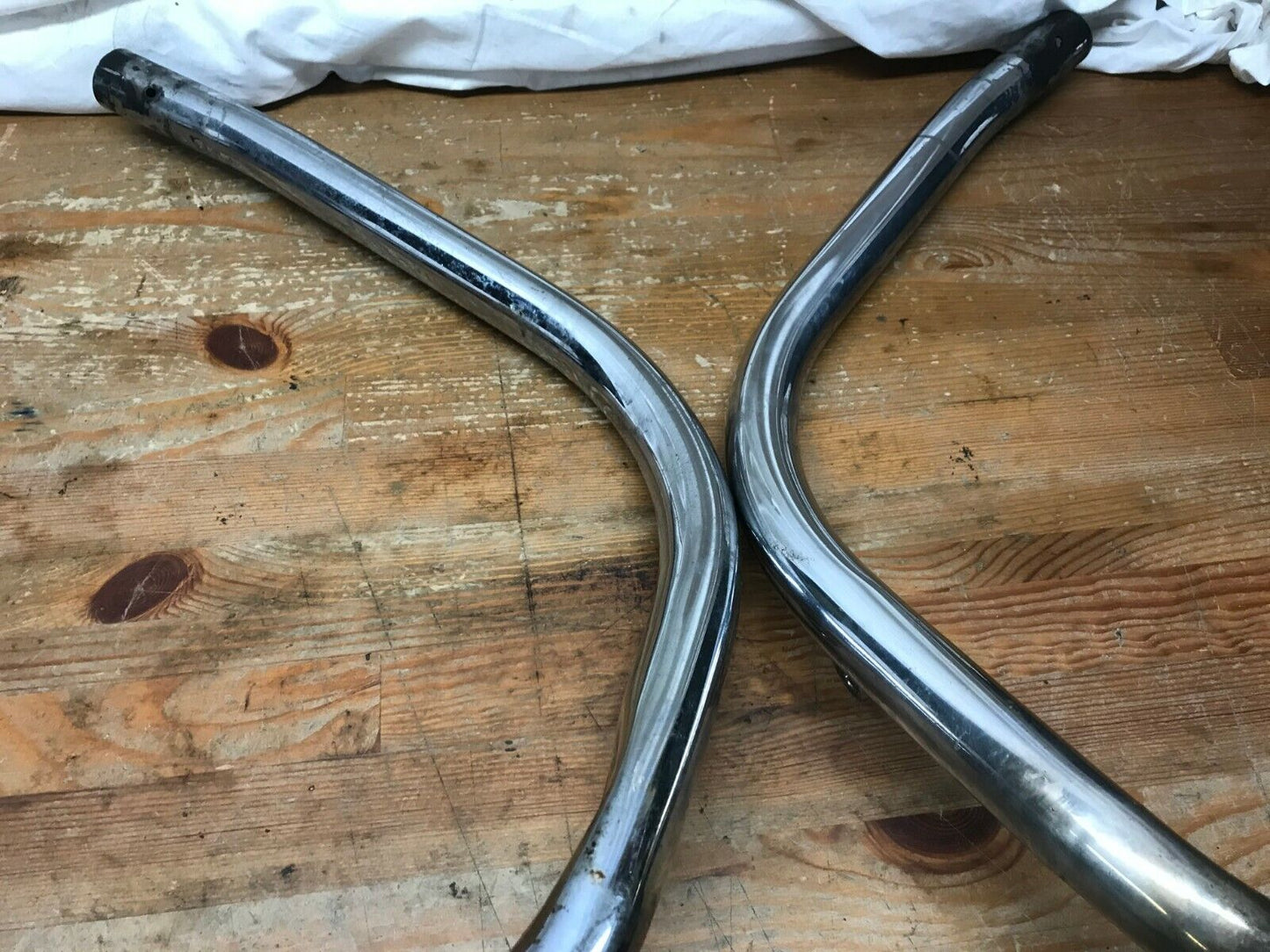 1976 Triumph T140V Bonneville Exhaust Pipe Headers Left Right  T140 V Nice