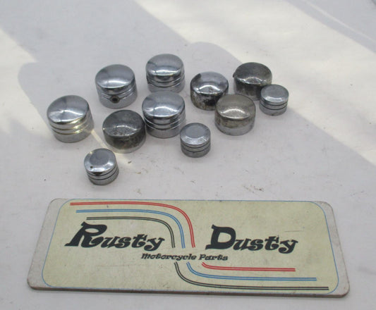 Mixed Lot of Harley Davidson Chrome Head Bolt Axle Covers