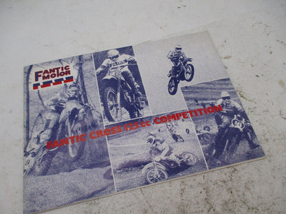 Vintage Original Fantic Motor 125cc Moto Cross Competition Manual Book