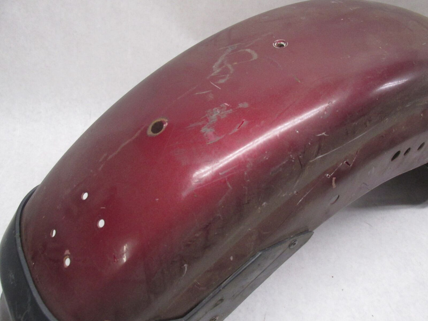 Harley Davidson Genuine Shovelhead Maroon 7" Rear Fender w/ Guide 97 Light