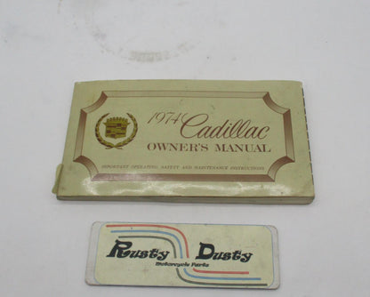 1973 Cadillac Owners Manual User Guide Reference Operator Book