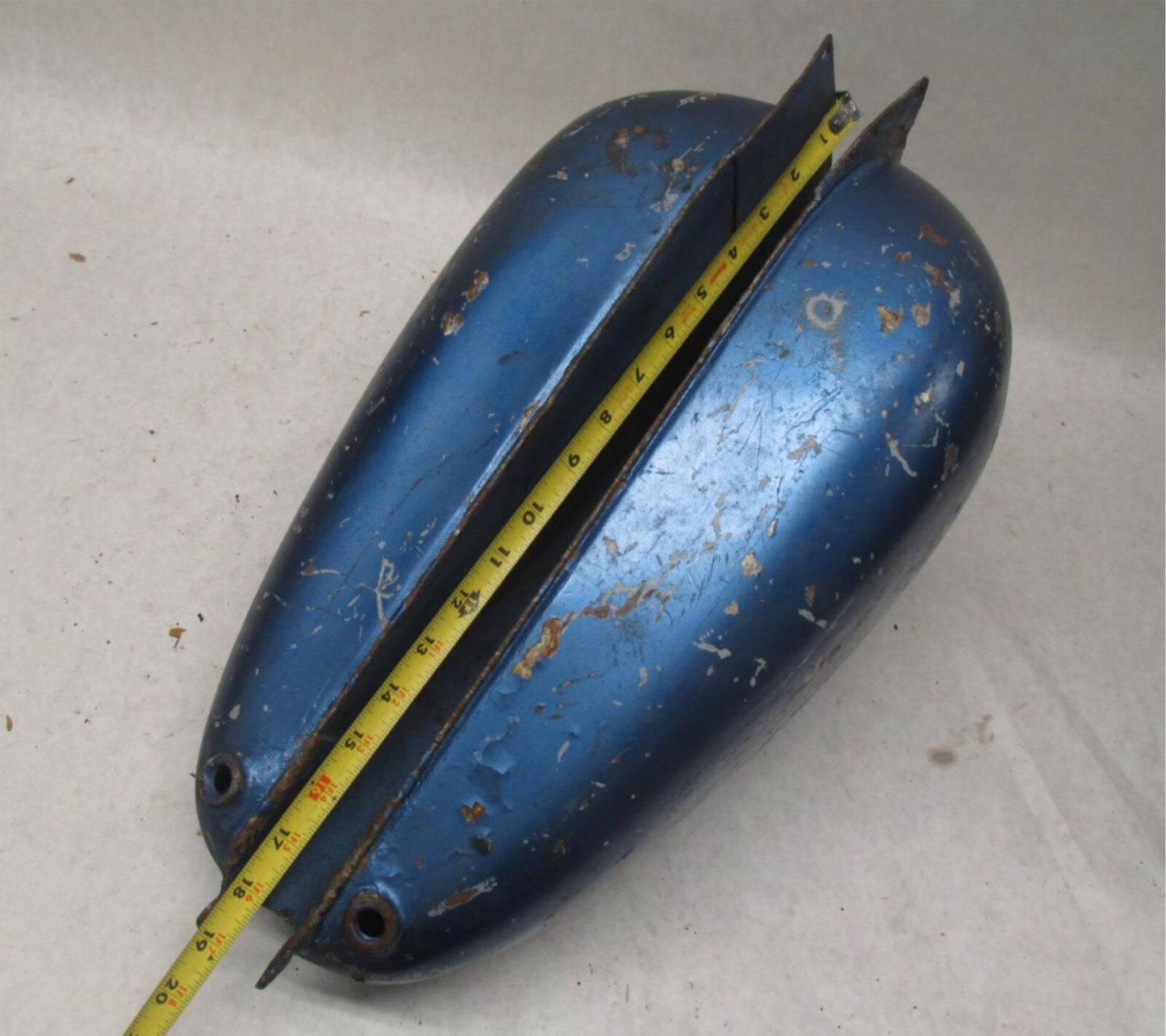 Vintage Motorcycle AHRMA Blue Gas Fuel Tank Unknown Model Esso Jawa CZ
