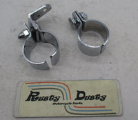 Harley Davidson Pair of Chrome Highway Peg Mounting Bracket Clamps