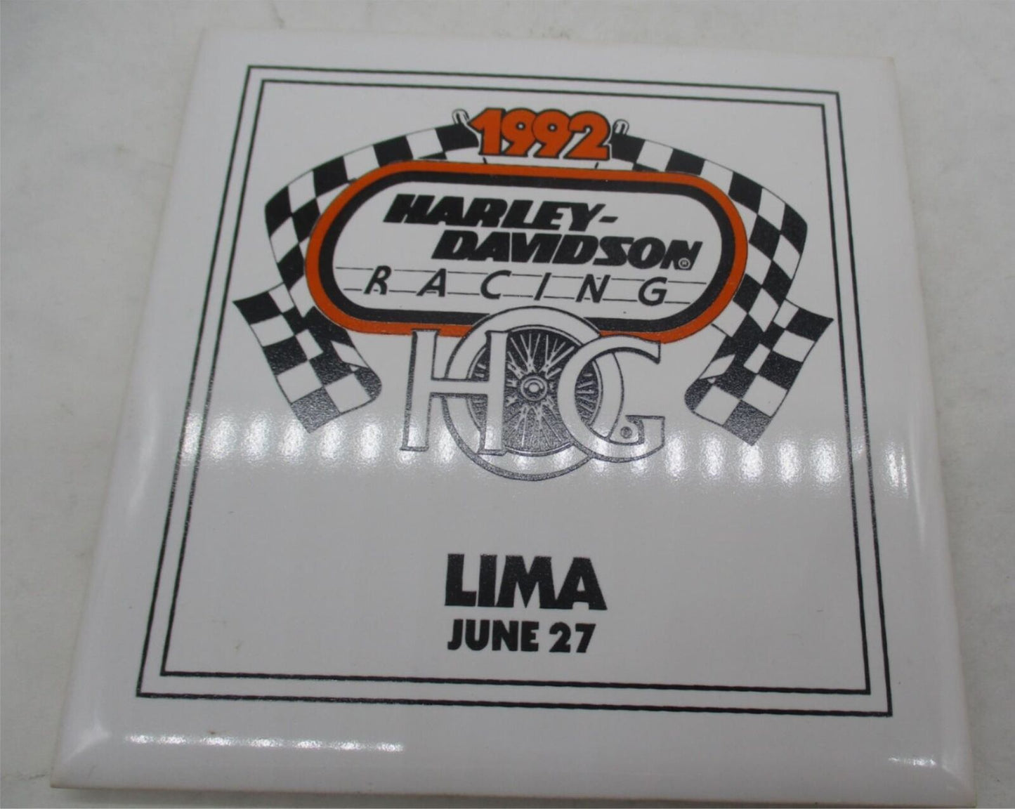 Harley Davidson 1992 HOG Harley Owners Group Racing Coaster Lima June 27