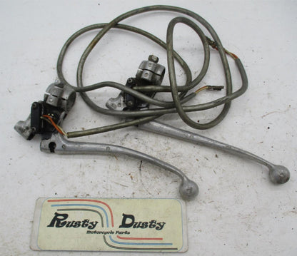 Set of British BSA Triumph Vintage ISO Hand Control Levers with Wiring