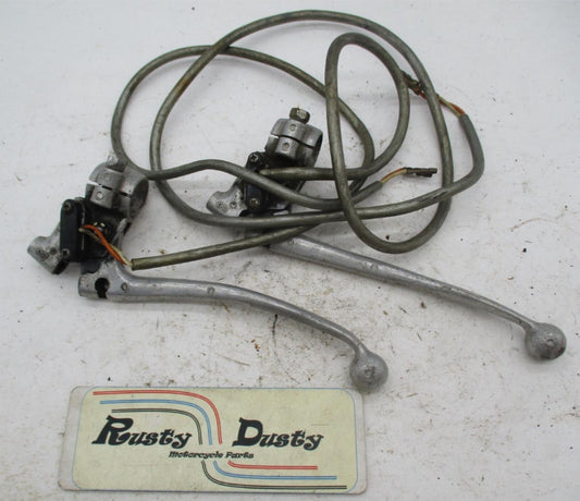 Set of British BSA Triumph Vintage ISO Hand Control Levers with Wiring