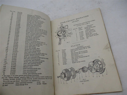 Norton Villers Two-Stroke Road Vehicle Engines Replacement Parts Catalog