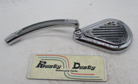 Harley Davidson Custom Chopper Left Side Tear Drop Slotted Chrome Mirror