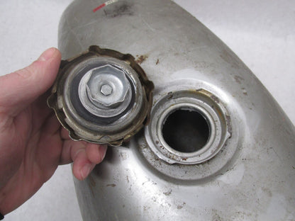 Vintage Italian Made in Itlay Silver Cafe Racer Motorcycle Gas Tank Gilera ?