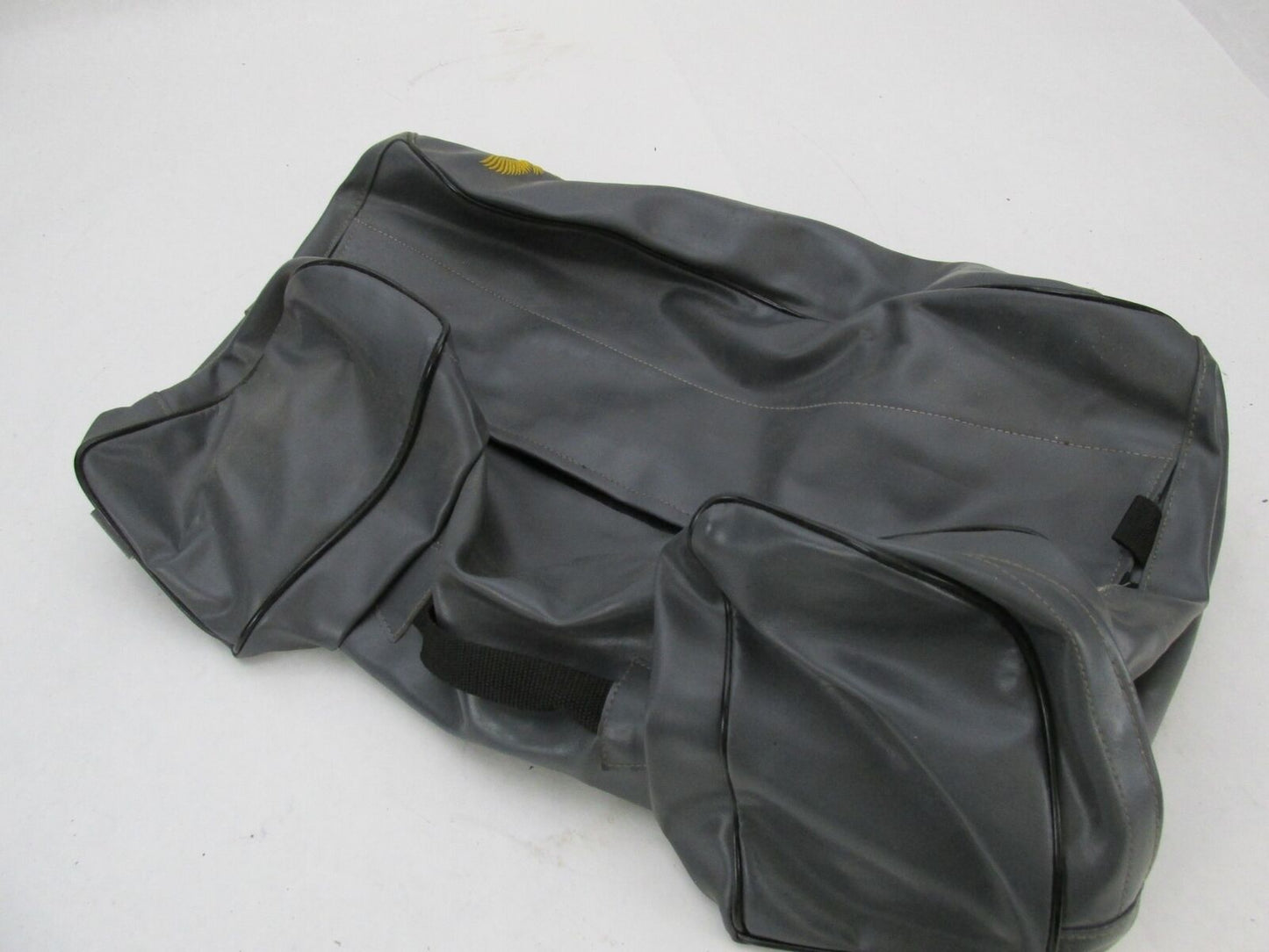 Vintage Add On Accessories Grey Motorcycle Universal Tail Duffel Travel Bag