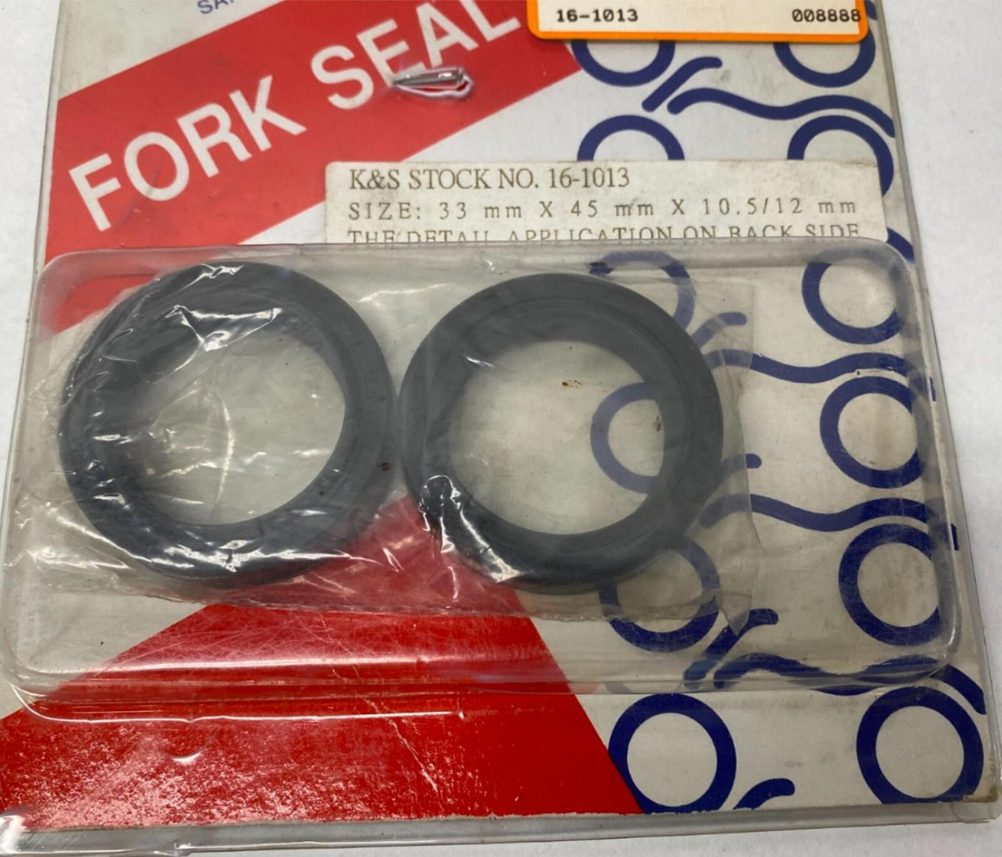 K&S Fork Seals 33x45x10.5/12 KS1013 16-1013
