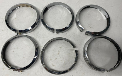 Lot of (6)  Harley Davidson Auxiliary Lamp Light Trim Rings