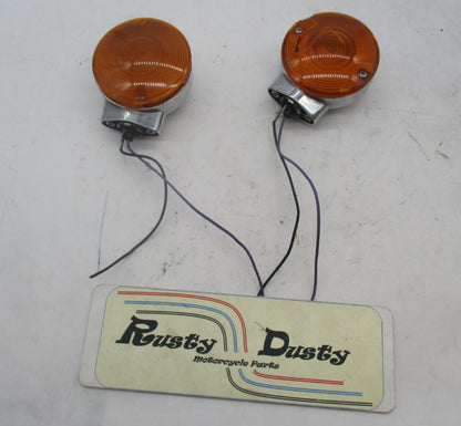 Pair of Harley Davidson Genuine Chrome Touring Turn Signals Electra Glide Road