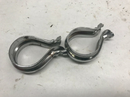 Pair of Harley Exhaust Tube Pipe Clamps Classic Vintage