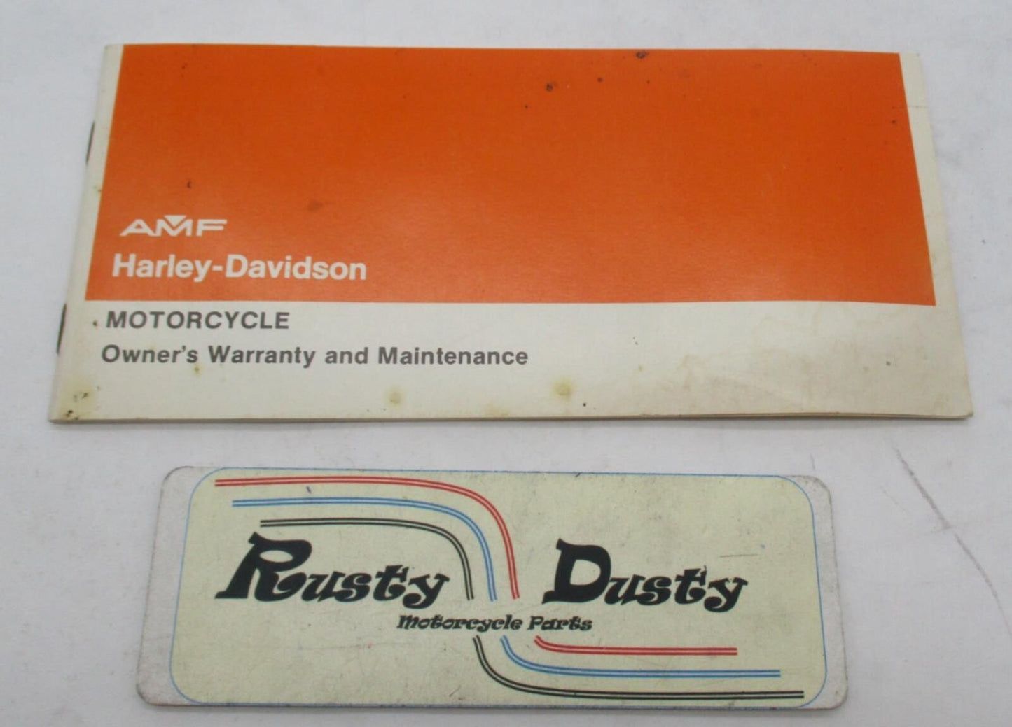 Harley-Davidson Original Genuine AMF Owners Warranty & Maintenance Manual Book