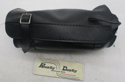 Universal Motorcycle Harley Pleather Fake Leather Fork Tool Bag Pouch 11"x5"