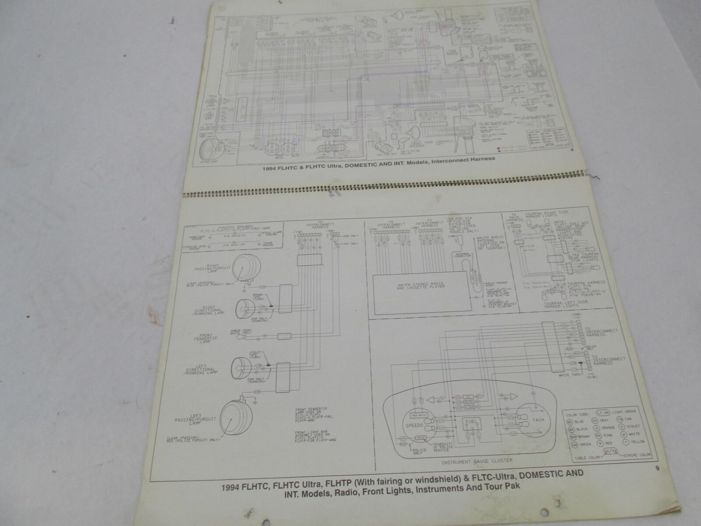 Harley Davidson Official Factory 1994 All Models Wiring Diagrams 99949-94