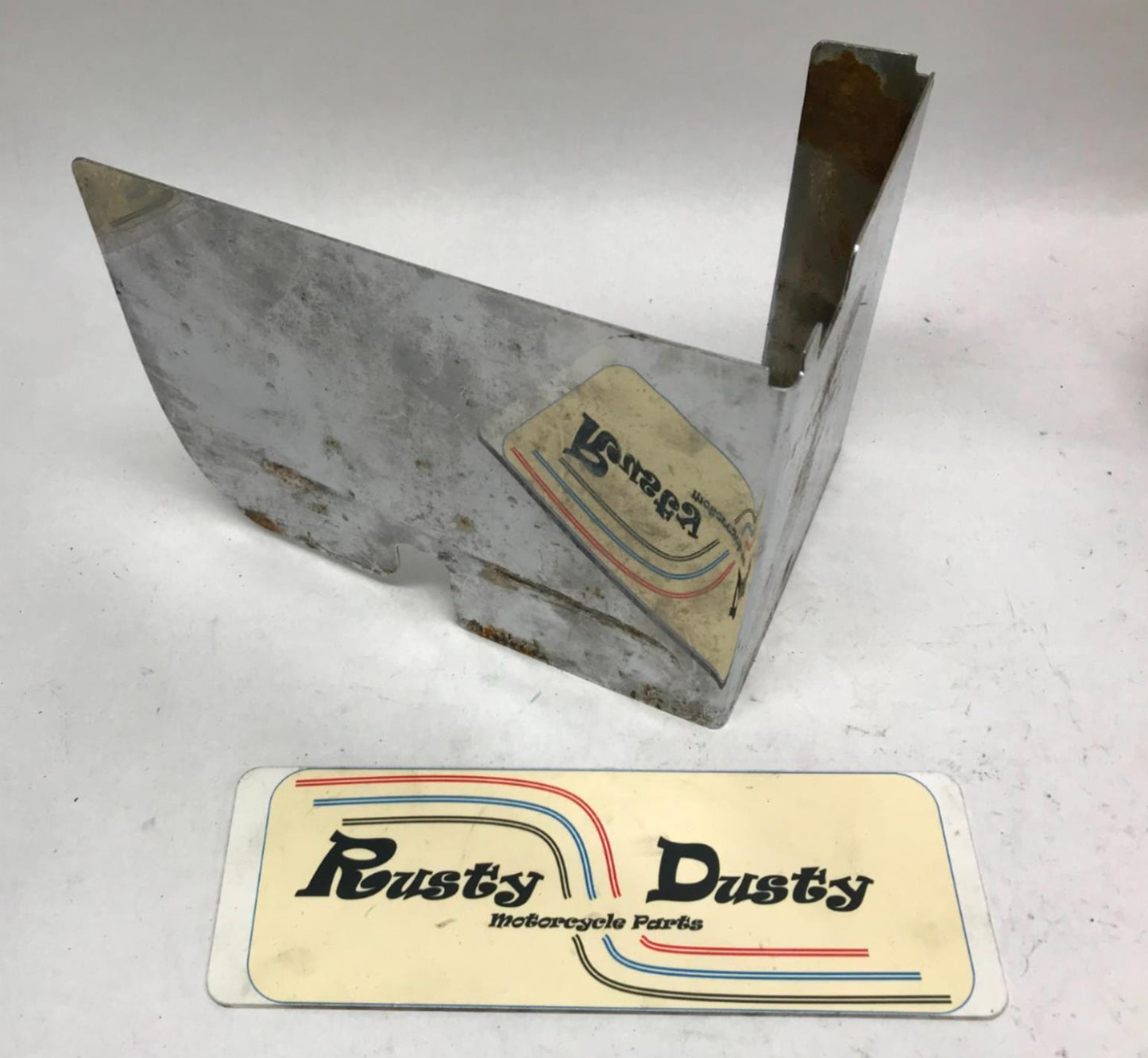 Harley Chrome Vintage Battery Tray Side Cover Smooth Shovelhead