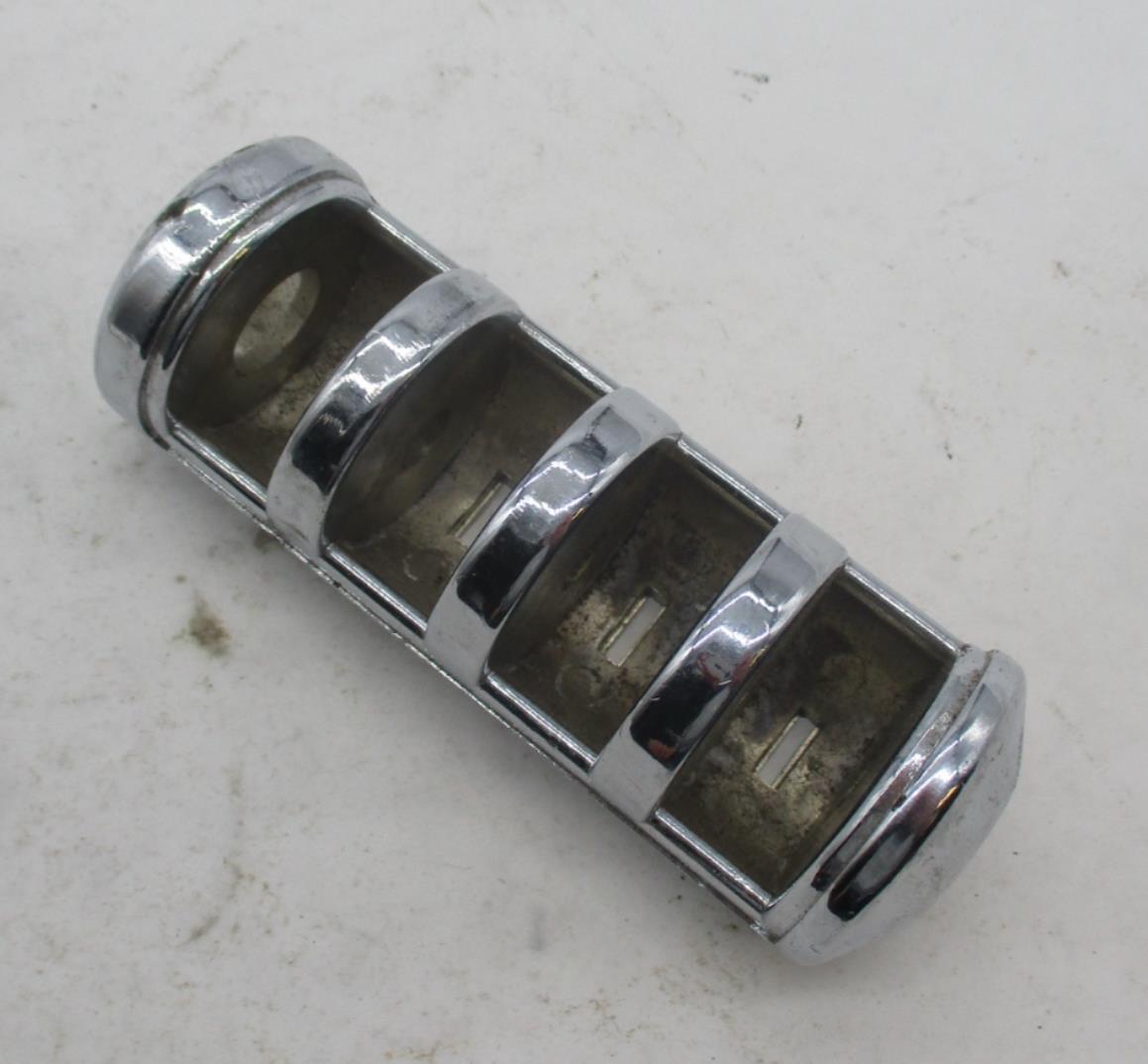 Harley Davidson Footpeg Slotted Chrome No Peg Rubber