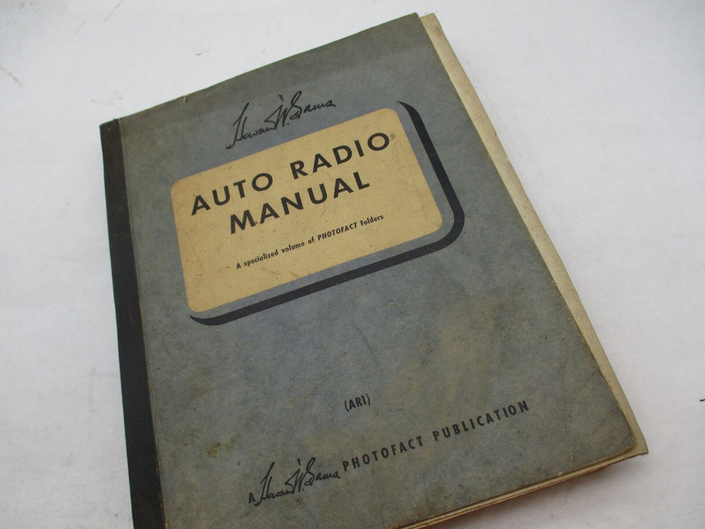 Vintage Original 1949 Howard W. Sams Photofact Folders Auto Radio Manual