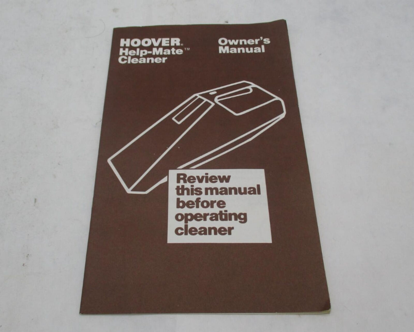 Vintage Hoover Help-Mate Cleaner Vacuum Cleaner Owner's Manual Book