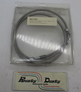 Harley Davidson Stainless Steel Brake Line Hose for Buckhorn Bars #04-702C