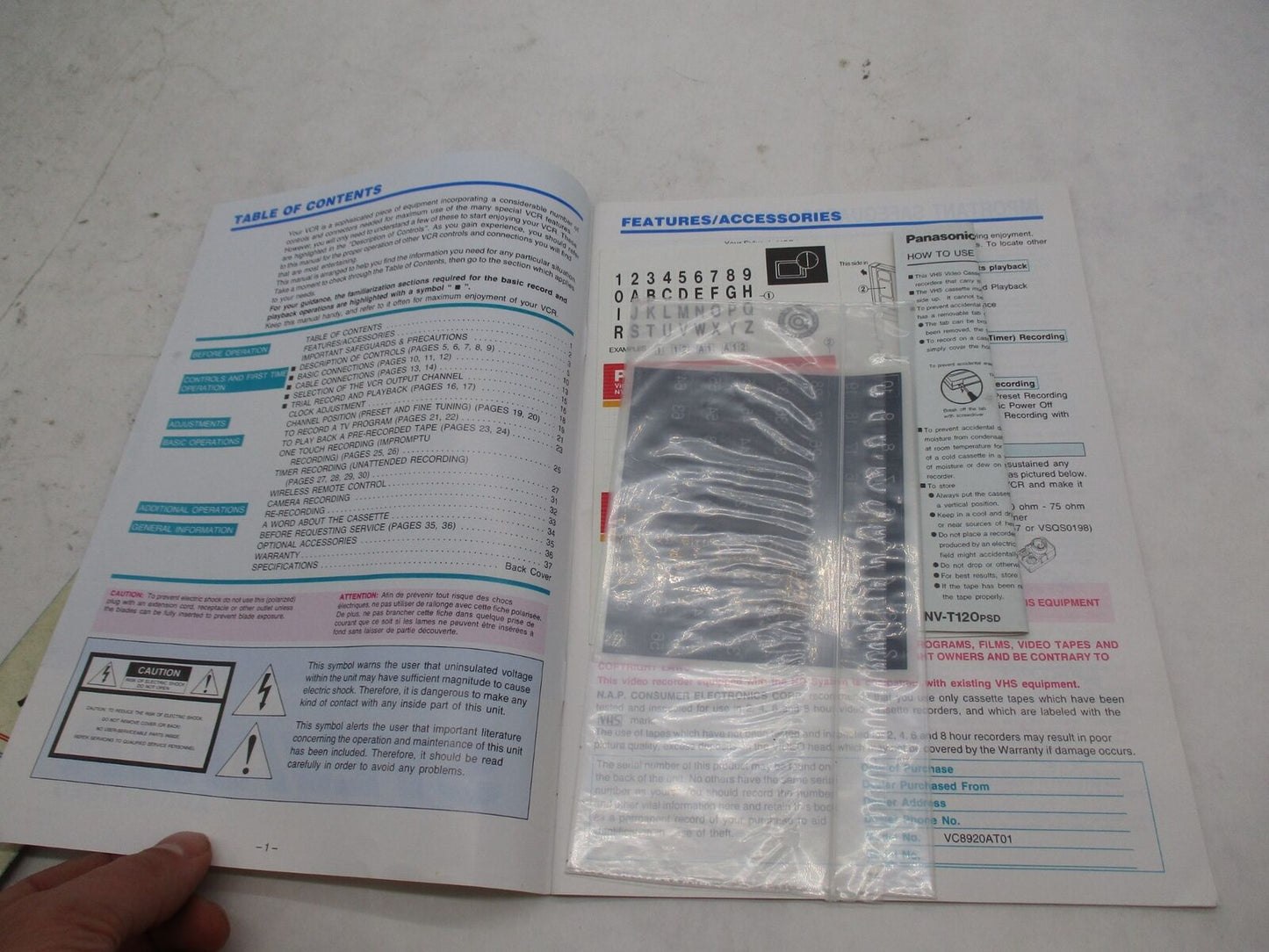 Slyvania VHS Recorder VC8920AT01 Operating Instructions Book Maual