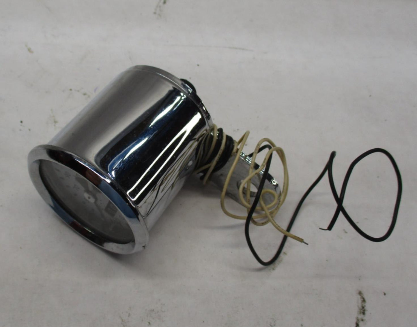 MMB Ultra Mini Mechanical Drive Speedometer Chrome Housing And White Face