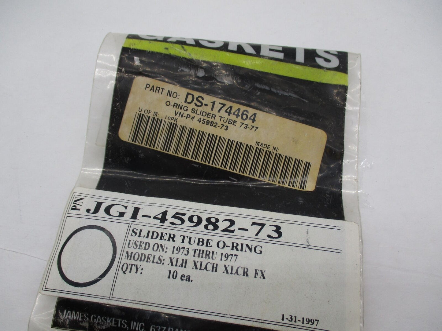 Lot of 4 Harley Davidson James Gaskets Slider Tube O-Rings JGI-45982-73