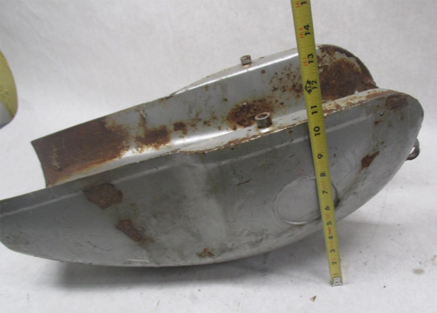 Vintage Italian Made in Itlay Silver Cafe Racer Motorcycle Gas Tank Gilera ?