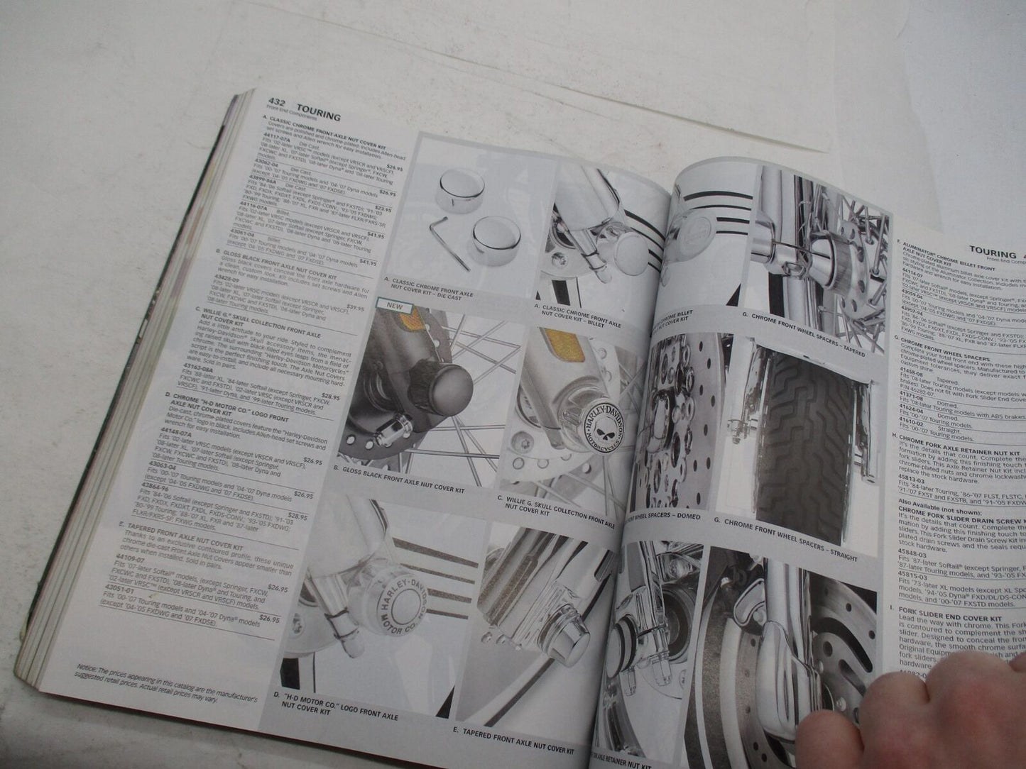 Harley Davidson 2009 Genuine Motor Accessories & Motor Parts Catalog 99556-09MPA