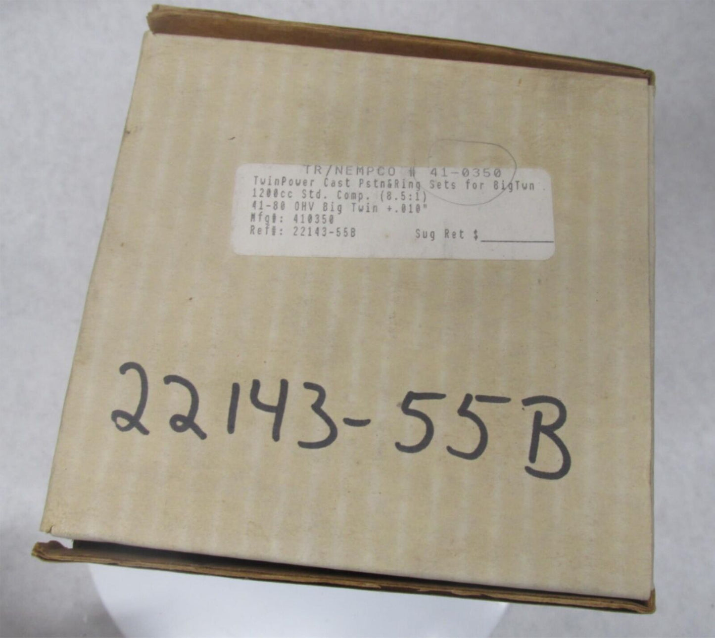 Pair of Twin Power Cast Piston & Rings Harley Davidson 1200cc +.010" 22143-55B