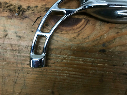 Harley Left side Rear View Mirror Chrome Slotted Arm with Unique Tilting Mirror