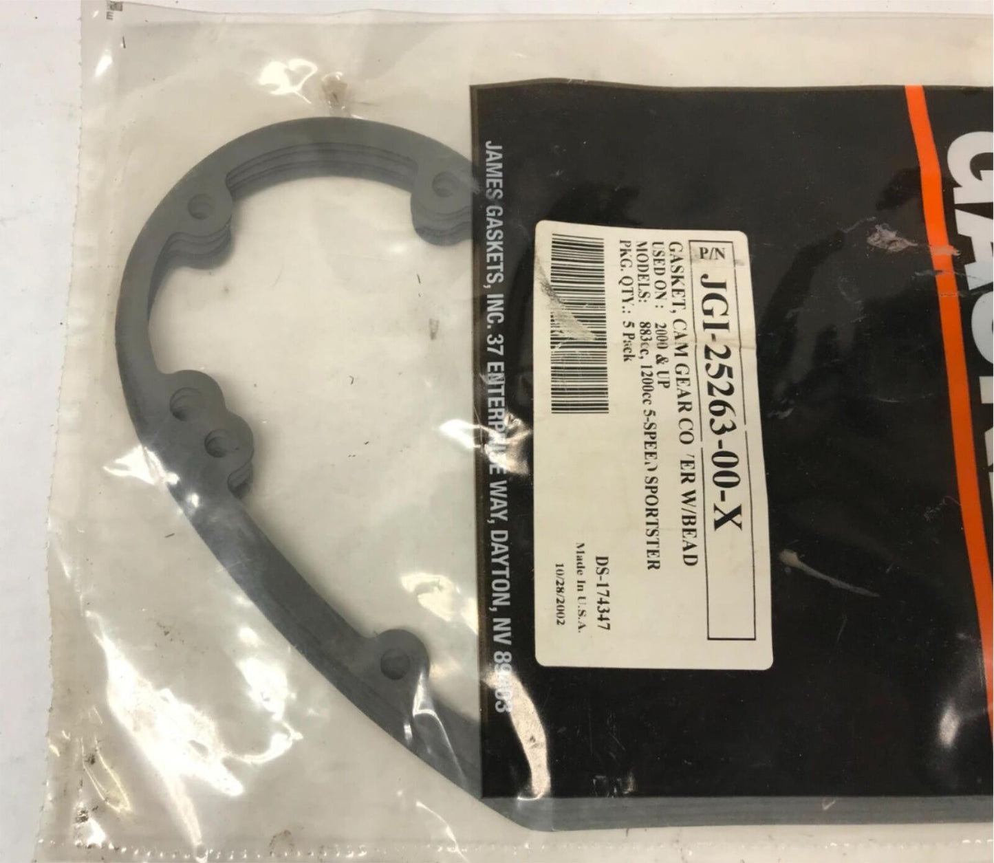 Harley JGI-25263-00-X Lot of (5) Cam Gear Cover Gasket