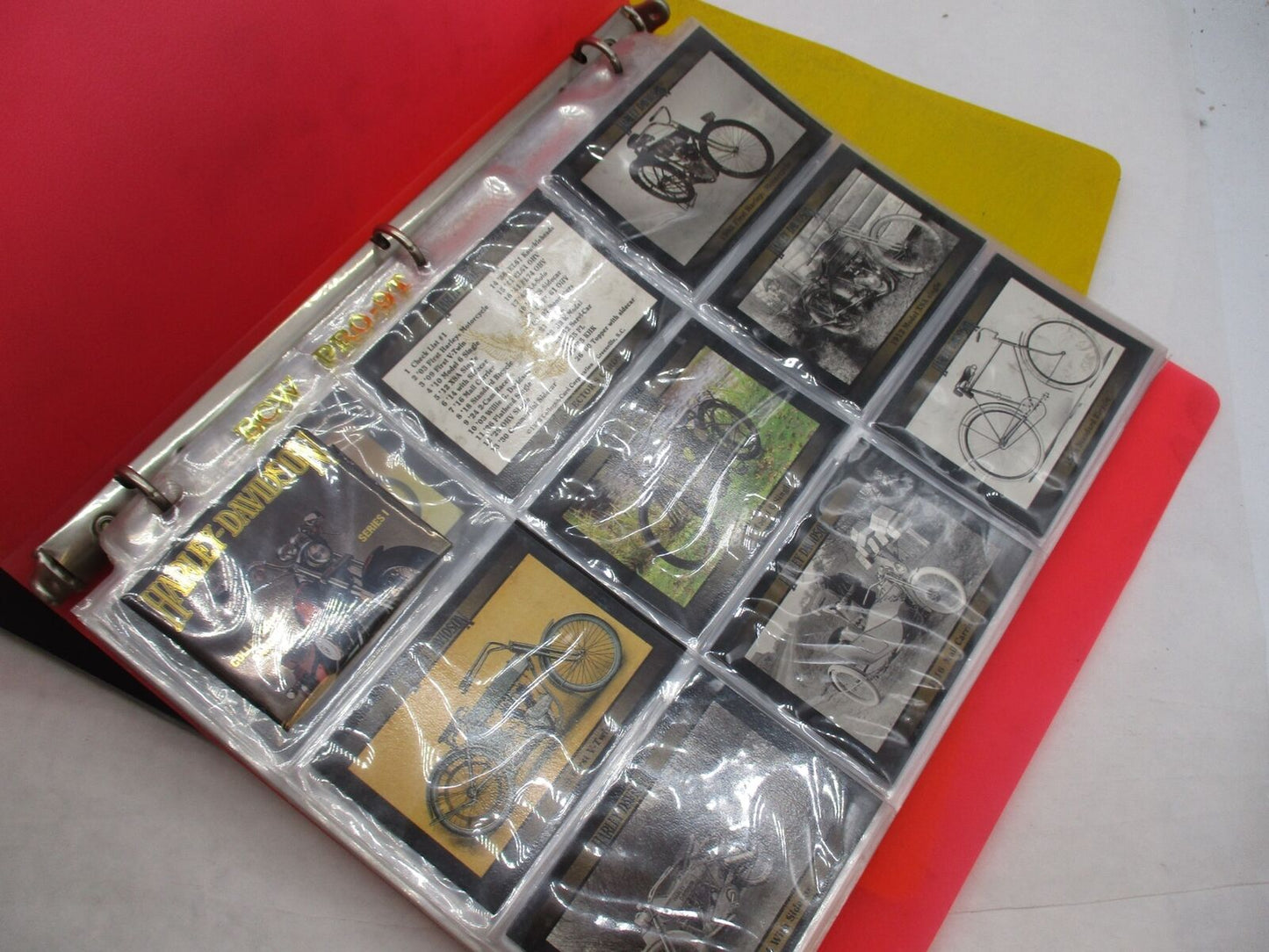Lot of 3 Binders Filled with Harley Davidson Collector Trading Cards