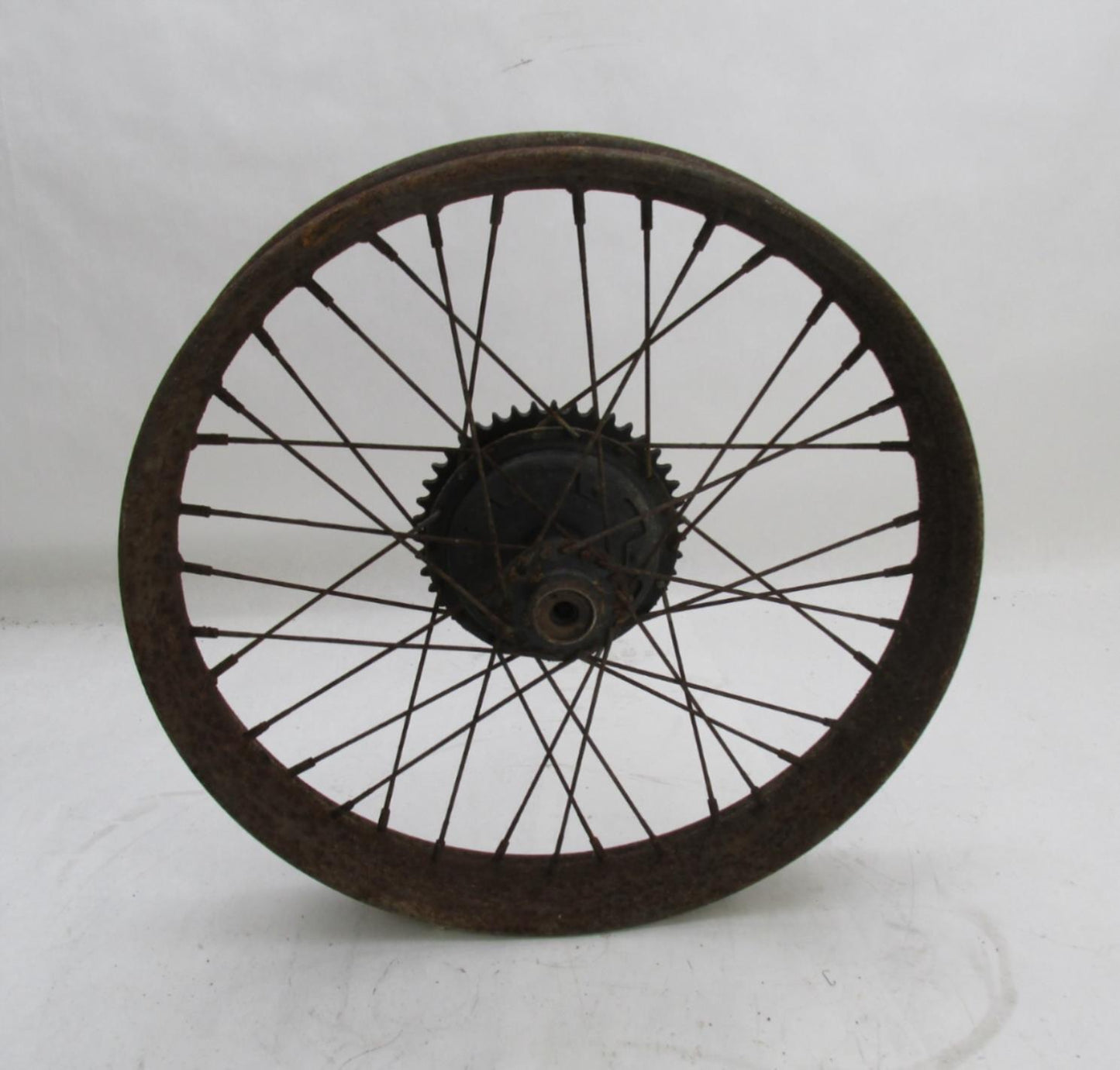 Antique Harley Hummer 18" Rear Wheel Rim w/ Spokes Hub & Drum Brake