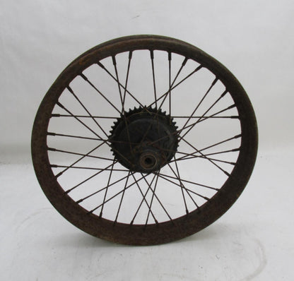 Antique Harley Hummer 18" Rear Wheel Rim w/ Spokes Hub & Drum Brake