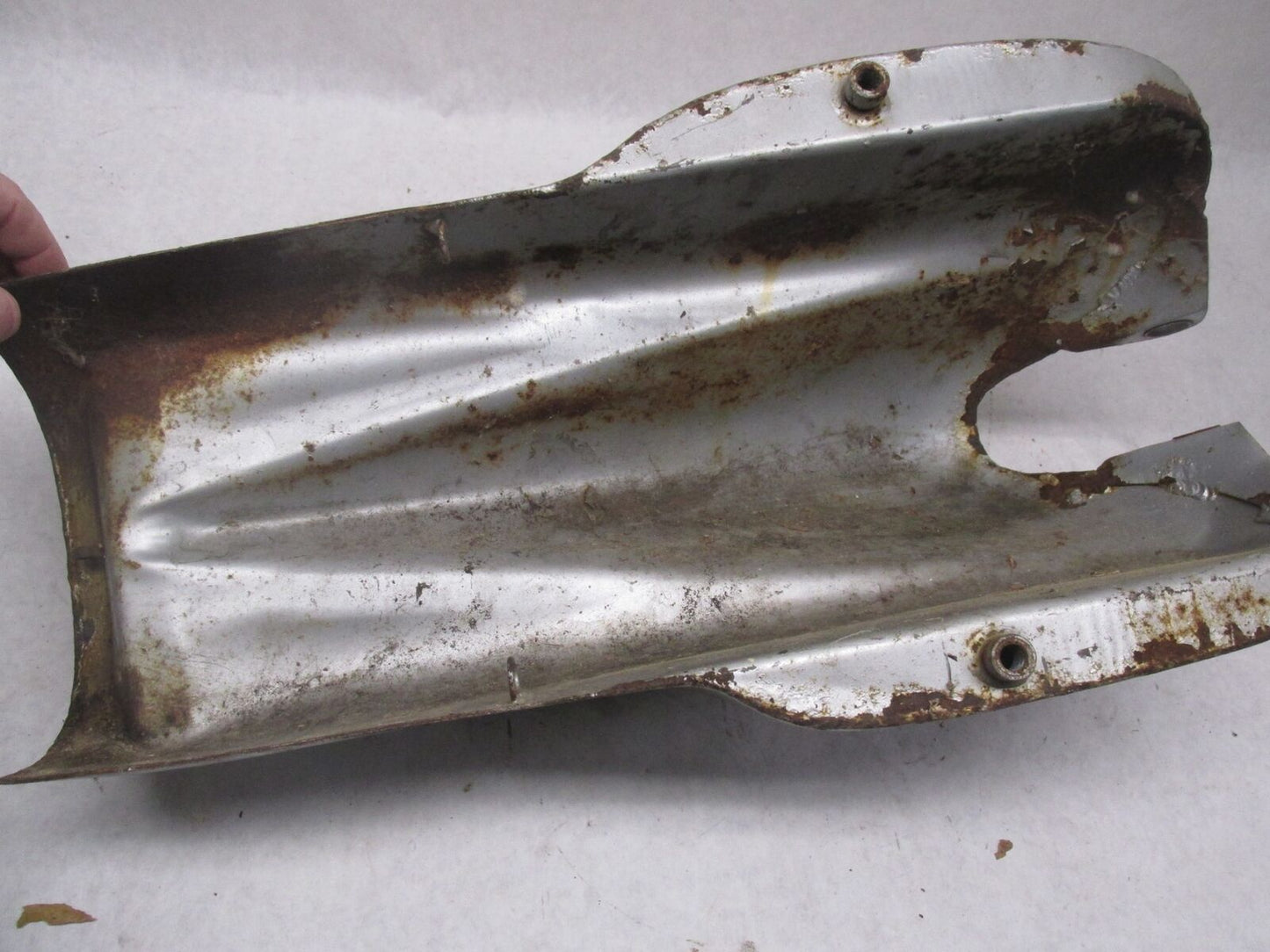 Vintage Italian Made in Itlay Silver Cafe Racer Motorcycle Gas Tank Gilera ?