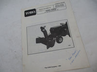 Wheel Horse Toro 1993 Snow Thrower GT Installation Instructions