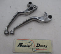 Harley Davidson Genuine Stock Clutch and Brake Hand Control Levers Polished