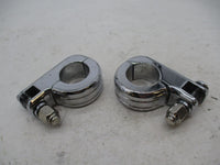 Harley Davidson Pair of Chrome Highway Peg Engine Guard Mount Clamps