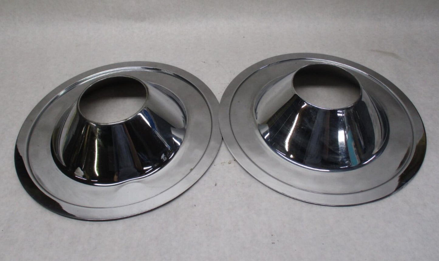 Pair of Harley Davidson Motorcycle 14" Chrome Steel Drag Wheel Covers