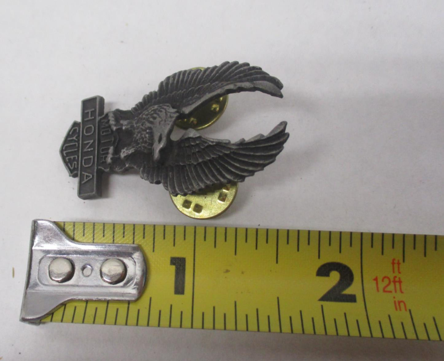 Honda Motorcycle Bike Chopper Cruiser Rider Vest Jacket Metal Eagle Silver Pin