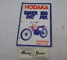 Vintage Original Hodaka Super 100 Rat MX Illustrated Parts List 278005