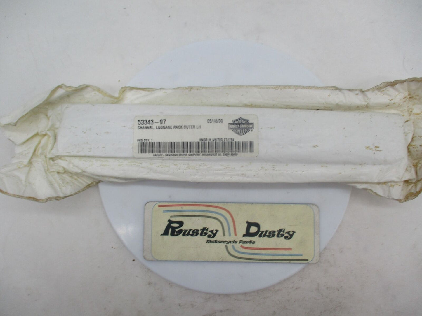 Harley-Davidson Genuine NOS Luggage Rack Outer Left Hand Channel 53343-97