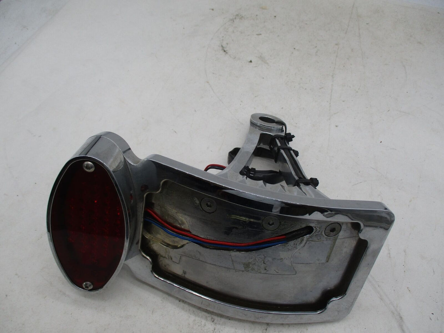 Harley Davidson Chopper Chrome Curved Axle Mounted Chrome License Plate Bracket